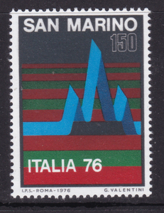 圣马力诺1976年邮票1122意大利米兰国际邮展
