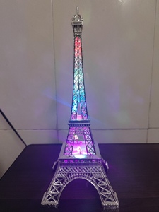 法国巴黎特色旅游纪念品埃菲尔铁塔发光摆件工业风著名地标建筑