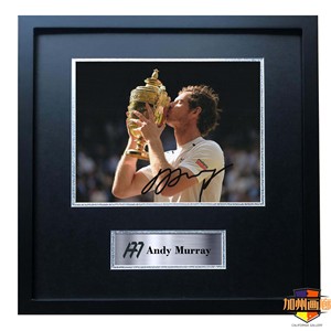 安迪·穆雷 温网夺冠 签名复刻照片相框裱球衣装饰画海报挂画网球