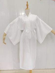 和服内搭改良版日式和服女打底衫长款连衣裙日本和服浴衣白色长衫