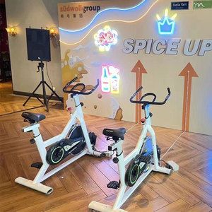 发电单车健身骑行动感摆摊游乐设备道具网红自行车发电互动点灯