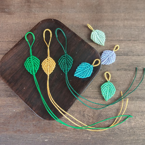 DIY葫芦叶子手工编织玉线葫芦龙头装饰树叶抽拉式网红葫芦小叶子