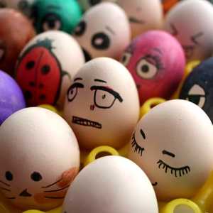 儿童材料包鸡蛋画复活节画画彩蛋假蛋仿真蛋幼儿园创意手工彩绘蛋
