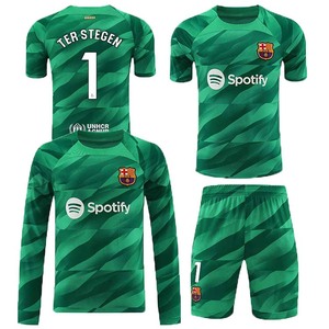 2324巴萨门将服绿色球裤长袖短袖1号特尔施特根足球守门员服套装
