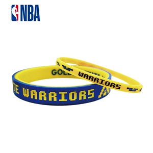 NBA篮球手环正版涂鸦像素风彩色硅胶运动腕带湖人勇士篮网太阳