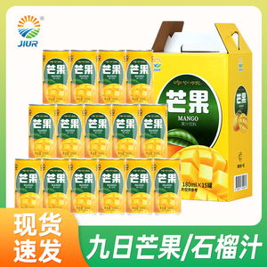 JIUR九日果汁饮料小瓶芒果石榴汁韩国风味聚会果味饮品15罐礼盒装