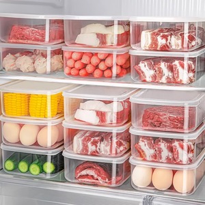 日本冰箱收纳盒保鲜盒食品级冷冻肉专用餐盒食物储藏密封整理神器