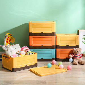 收纳箱塑料可折叠家居储存箱衣物整理盒书本玩具家用办公手提承重