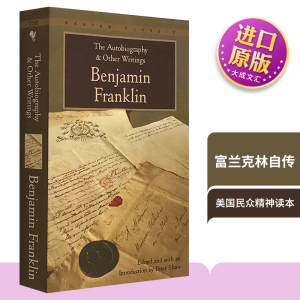 富兰克林自传 英文原版书 The Autobiography benjamin franklin 全英文版 本杰明  进口英语书籍