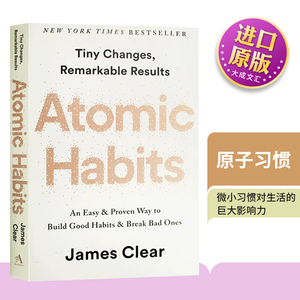 原子习惯 英文原版 Atomic Habits 建立好习惯打破坏习惯的简单方法 by James Clear 微小习惯对生活的巨大影响力 进口英语书籍