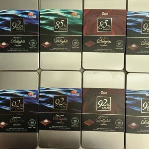 韩国皇家Royal黑巧克力92% 110g 58/76%90克抹茶红茶蓝莓橙铁盒装