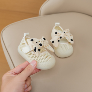 女宝宝公主鞋软底婴儿学步鞋凉鞋夏季网鞋1-2周岁6个月小女孩鞋子