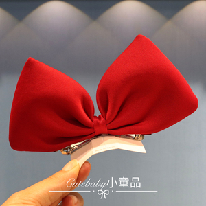 红色立体大号蝴蝶结顶夹儿童发箍洋气公主韩国小女孩头饰发夹头箍