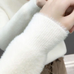 璞衣2020秋冬季新款女韩版慵懒风加厚半高领套头宽松毛衣长袖针织