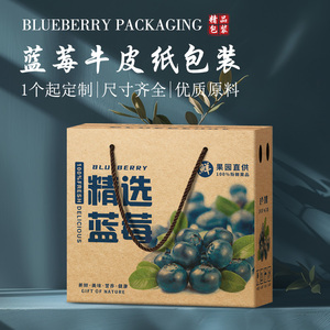 蓝莓礼盒包装盒高档创意2斤蓝莓礼品盒水果空盒子包装箱定制批发