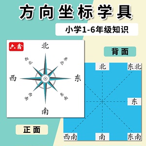 方向板学具方向标教具一二年级三年级五人教苏教版东西南北上下左右位置坐标老师教学用上册认识方向数学