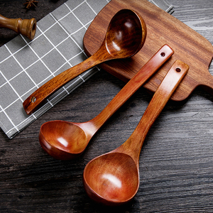 【新疆包邮】汤勺家用大勺子长柄勺子稀饭勺木勺大号木质小号木头