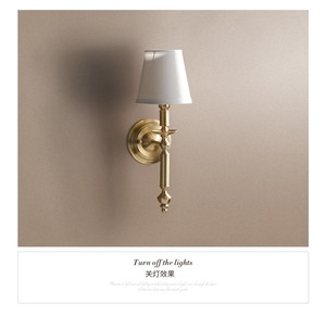 全铜美式床头壁灯轻奢卧室现代简约客厅灯电视背景墙北欧灯具