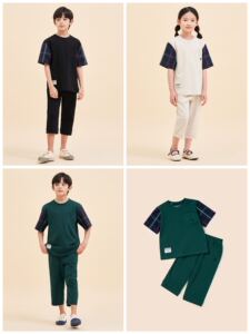 韩国BEANPOLE宾波24春款童装格纹半袖套装正品代购BI4242U052