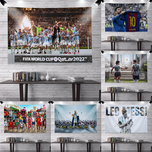 巴塞罗那足球挂布壁毯梅西经典背景布挂毯工作室卧室宿舍背景墙布