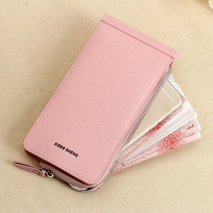 卡包女式多卡位超薄卡夹韩国可爱银行卡套拉链长款钱包一体卡片包