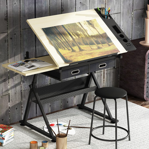 美术绘图桌可升降书画绘画画图画案美术制图设计师书桌工作台桌子