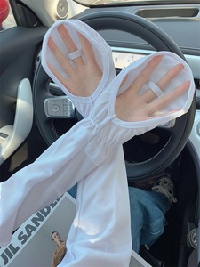 防晒袖套手套冰袖女款夏季开车电动车遮手指宽松时尚男女防紫外线