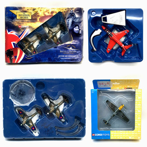 正版CORGI狗仔LLEDO合金飞机金属玩具模型机战斗机表演机双翼飞机