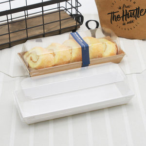 透明三文治纸塑盒 三明治热狗雪梅娘盒 长方形西点餐包打包盒特价
