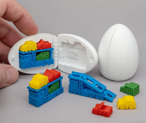 3D打印扭蛋载具飞机挖掘机猜拆乐玩具儿童男孩版变形蛋惊喜奇趣蛋