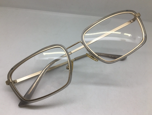 LIEBESKIND复古淡金色方框眼镜男女通用平面镜