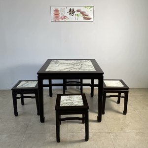 红木家具八仙桌非洲黑檀木明式方餐桌餐台中式实木仿古饭台饭桌