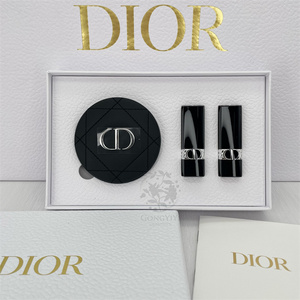 新款Dior迪奥彩妆随行套装999丝绒唇膏100丝绒口红小样小羊皮镜子