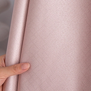 粉色黑丝全遮光高精密窗帘布料99%卧室酒店工程隔热隔音降噪 简约