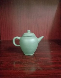 宜兴老紫砂茶壶茶具中式复古墨绿色手工壶工夫茶具出口品日本回流