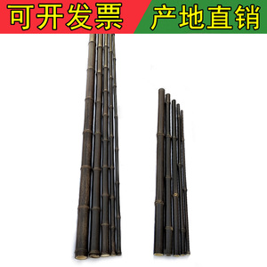 天然老紫竹竿装修装饰把件空心高密度竹子原材料篱笆栅栏细竹杆