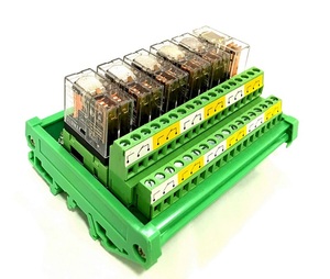2-32路继电器模块24V12V继电器模组G2R-2双组5APLC输出工业控制板