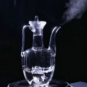 仿宋点茶纯手工耐热玻璃执壶水注子斗茶汤瓶茶百戏酒壶可直接加热