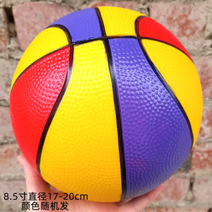 儿童加厚充气皮球玩具兰球彩球PVC球软胶1-3-6岁幼儿园弹力拍拍球