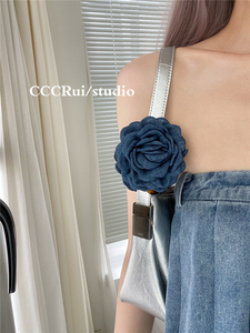 CCCRUI手作区区CARO欧阳同款立体玫瑰花朵胸针花百搭气质鸭嘴发夹