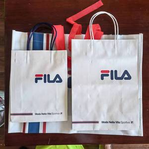 FILA 斐乐专柜购物袋 环保手提袋礼品袋纸袋无纺布袋正品儿童袋子