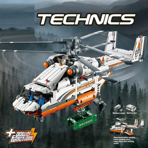 科技系列双旋翼运输直升机42052高难度拼装模型中国积木玩具20002