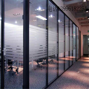 重庆新品精品隔断墙玻璃办公室铝镁合金单双玻百叶家装定制低价
