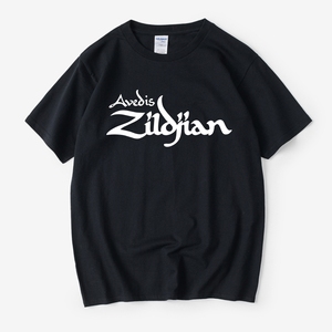 Zildjian知音镲片小A摇滚音乐T恤纯棉短袖圆领鼓手演出服体恤