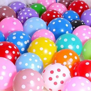 波点气球圆点彩色气球多款颜色生日布置装饰儿童玩具球章鱼气球