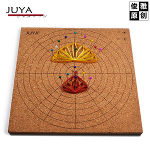 JUYA软木垫10mm厚度 软木板 20X20cm 方格印刷 结绳板 网格造型板