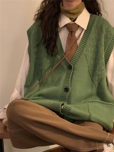 两件套装韩系复古港风V领针织开衫毛衣背心马甲女学生+衬衫领带