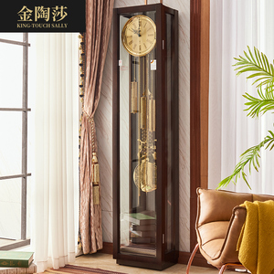 新中式别墅落地钟赫姆勒欧式复古大摆钟座钟客厅机械钟表现代简约