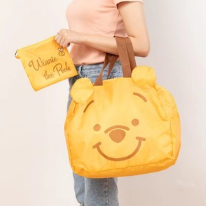 日本可爱周边小熊维尼折叠手提包旅行拉杆购物袋卡通轻便收纳包包