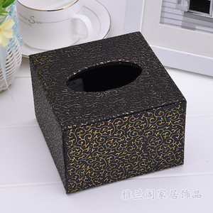 酒店专用正欧式皮革纸巾盒创意抽纸盒简约客厅茶几餐巾纸包邮方盒